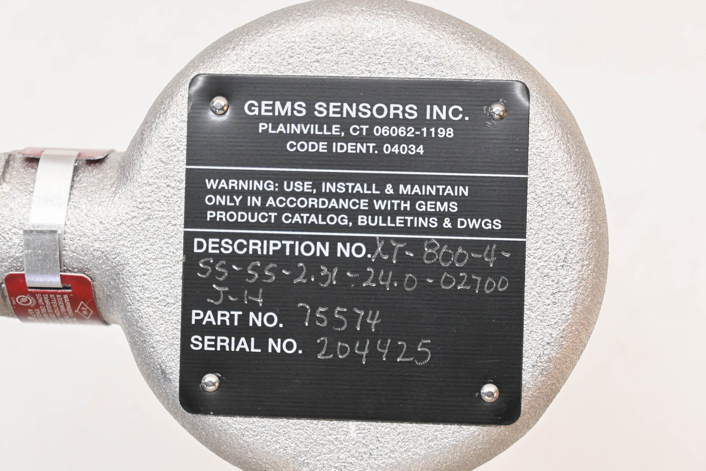 Gems 75574, XM-800, XM-800-75574 30" Fluid Level Sensor NOS