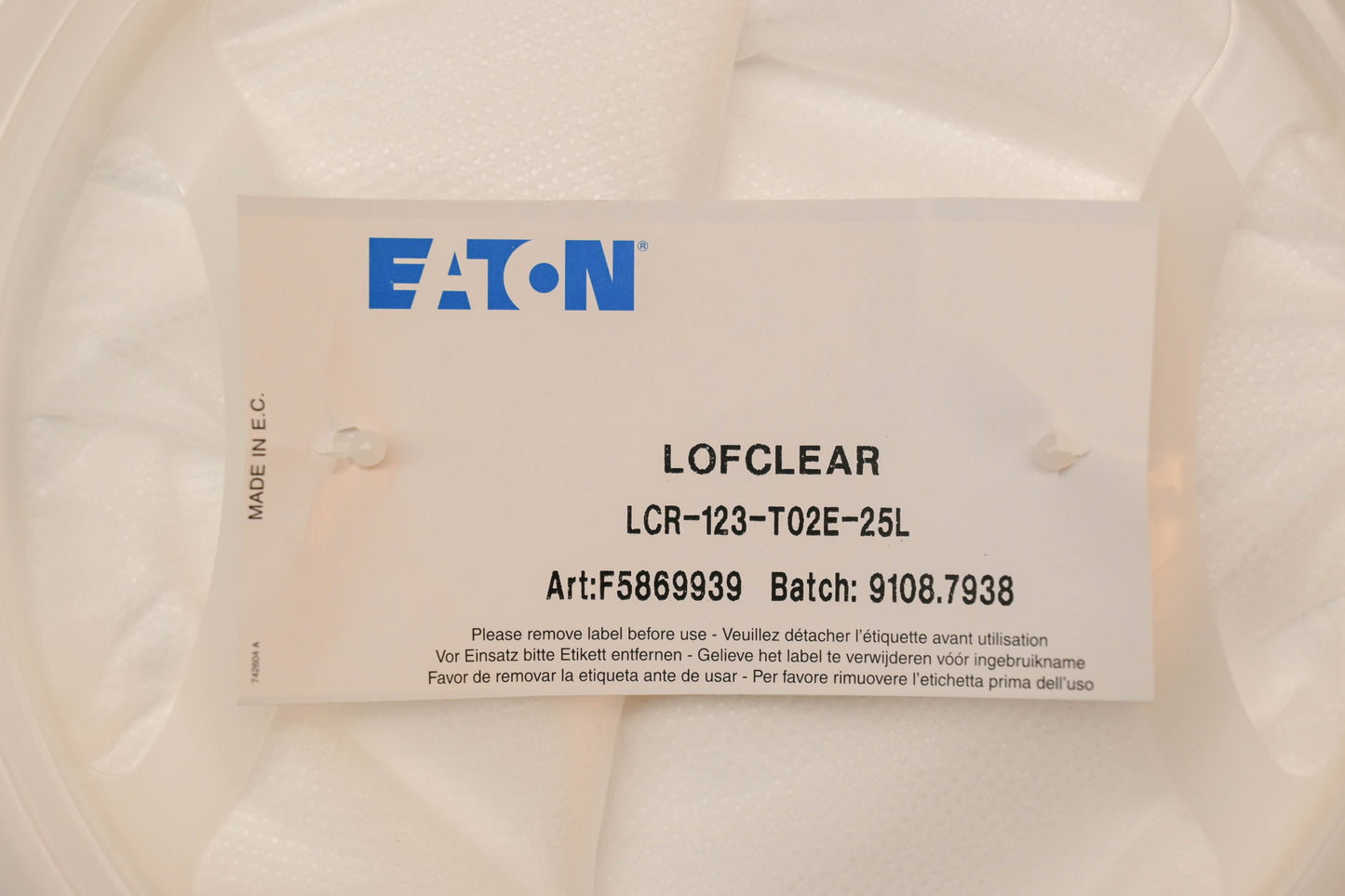 Eaton LCR-125-T02E-25L, F5869959 LOFCLEAR 100 Series Filter Bags Qty 25 NOS