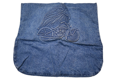 Mustang Motorcycles DI044-25 19" x 21" Embossed Denim Tote Bag NOS