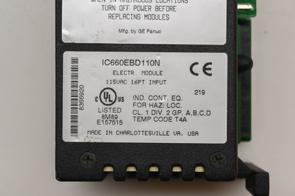 GE Fanuc IC660EBD110N, IC660BBD110, IC660EBD110 Genius Electronic Module