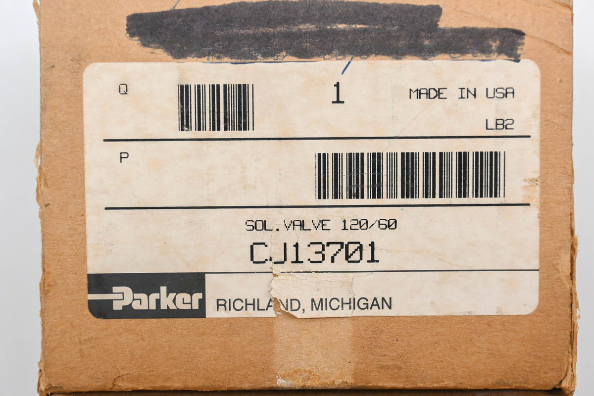 Parker CJ13701 120V-60Hz Solenoid Valve NOS