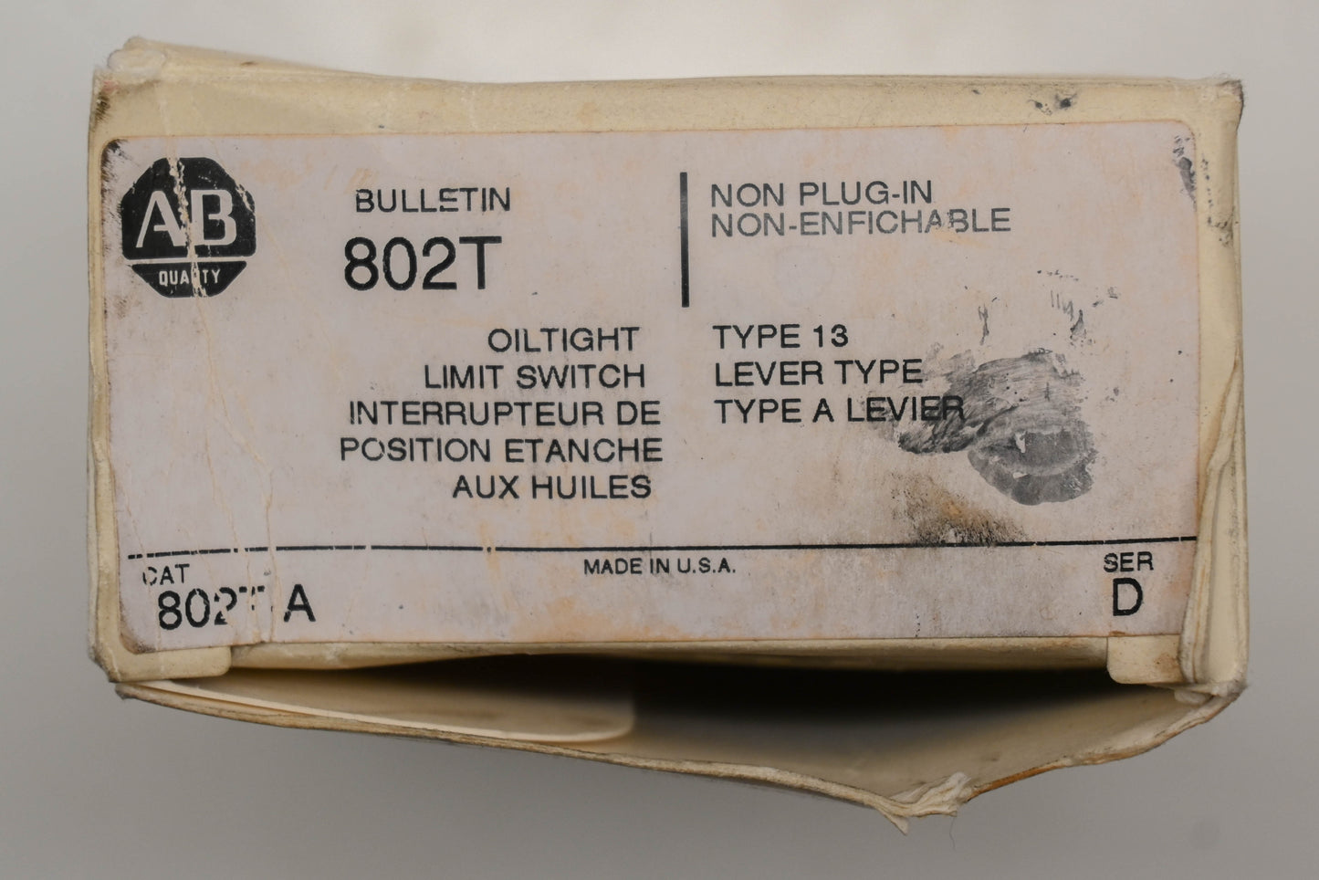 Allen-Bradley 802TA, 802T-A Limit Switch Kit NOS