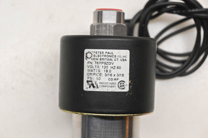 Peter Paul 76PP9ZGV Solenoid Valve NOS