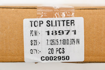 Edge Industrial Technologies C002950, 18971, 540071203 7.125" x 5.118" x 0.079" Top Slitters Qty 20 NOS