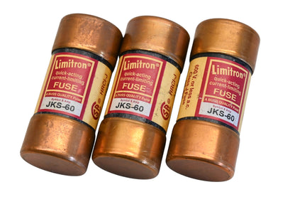 Bussmann JKS-60 Limitron 60A-600V Fuses Qty 3 NOS