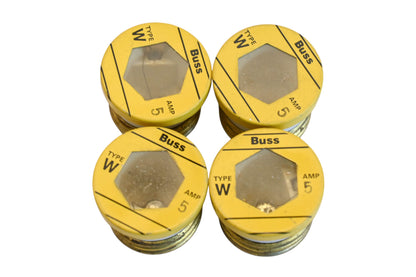 Bussmann W5, W-5 5A-125V Fuses Qty 4 NOS