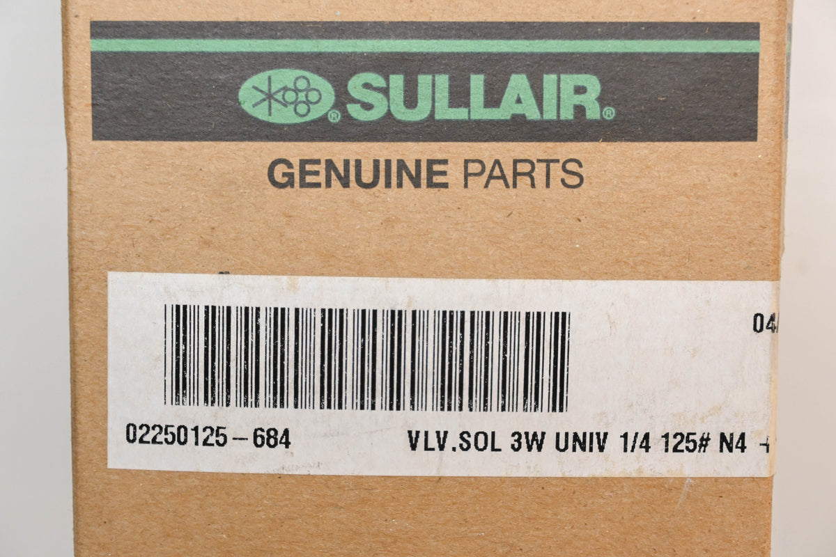 Sullair 02250125-684 11W 120V/60Hz-110V/50Hz Solenoid Valve NOS