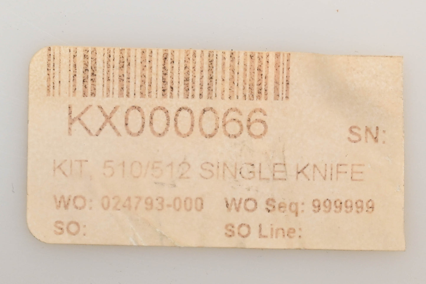 Aftermarket KX000066 Single Knife Kit NOS