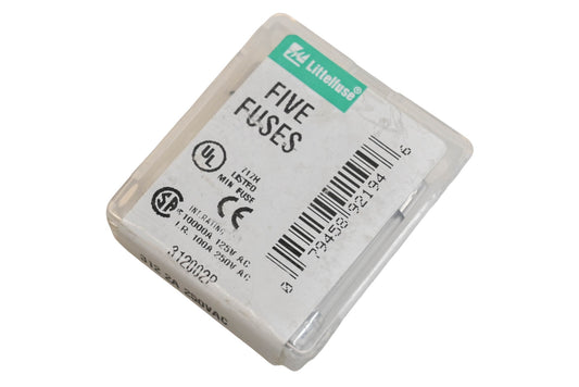 Littelfuse 312002P 2A-250V Fuses Qty 5 NOS