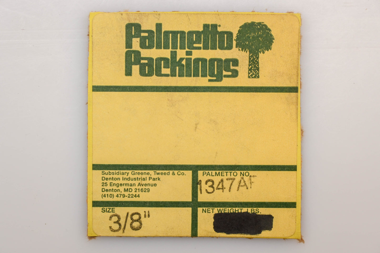 Palmetto Packings 1347AF 3/8" 22FT PTFE Compression Packing Seal NOS