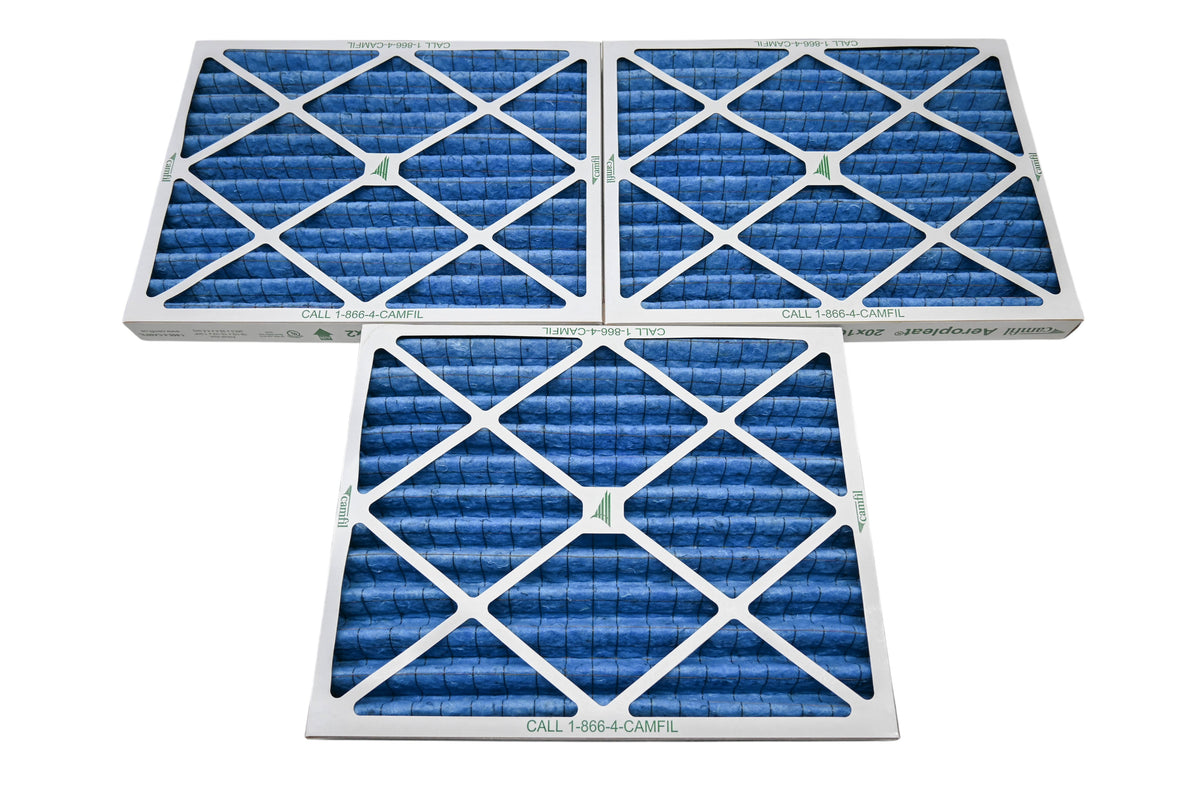 Camfil 116300001 20" x 16" x 2" Aeropleat III Air Filters Qty 3 NOS