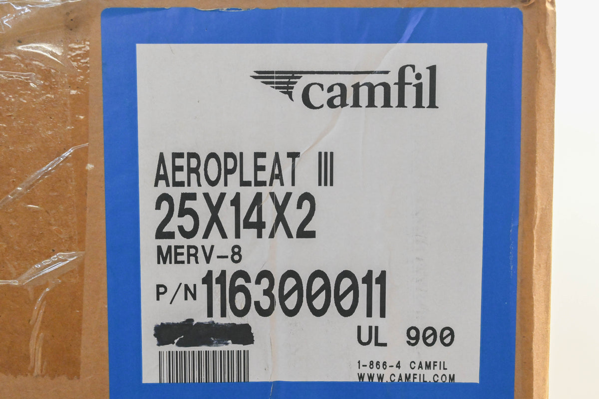 Camfil 116300011 25" x 14" x 2" Air Filter Qty 3 NOS