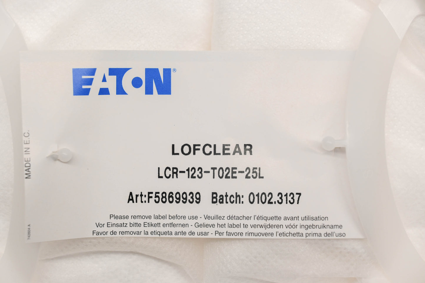 Eaton LCR-123-T02E-25L, F5869939 LOFCLEAR 4 Micron Filter Bags Qty 14 NOS