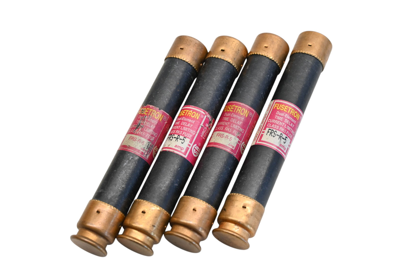 Bussmann FRS-R-5 Fusetron 5A-600V Fuses Qty 4 NOS