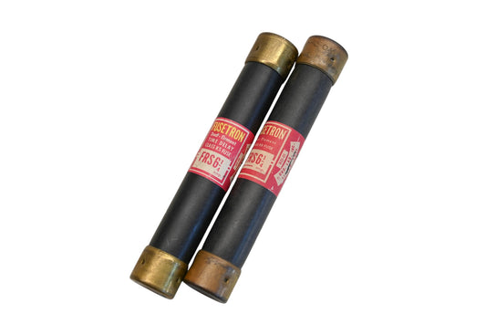 Bussmann FRS 6 1/4, FRS-6-1/4 Fusetron 6.25A-600V Fuses Qty 2 NOS