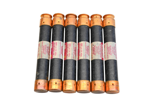 Bussmann FRS R 6-1/4, FRS-R-6-1/4 Fusetron 6.25A-600V Fuses Qty 6 NOS