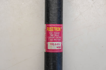 Bussmann FRS R 6-1/4, FRS-R-6-1/4 Fusetron 6.25A-600V Fuses Qty 6 NOS