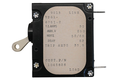 Airpax UPG1-6751-2 30A-250V 1-Pole Circuit Breaker NOS