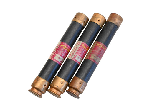 Bussmann FRS R 10, FRS-R-10 Fusetron 10A-600V Fuses Qty 3 NOS
