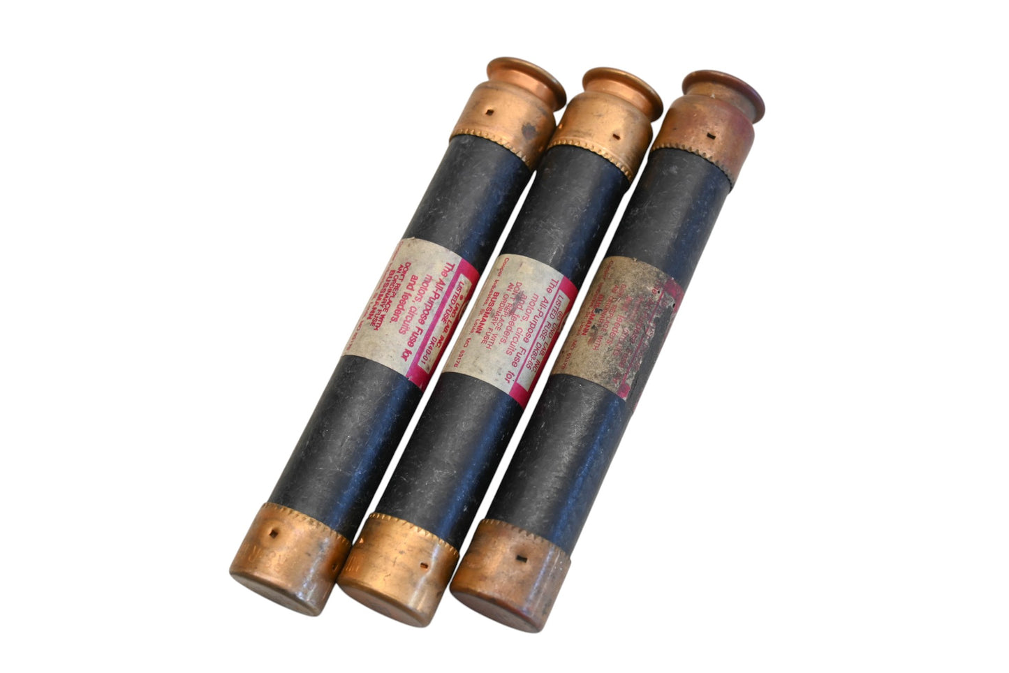 Bussmann FRS R 10, FRS-R-10 Fusetron 10A-600V Fuses Qty 3 NOS