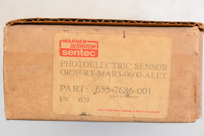 Warner Bernstein 655-7686-001 Photoelectric Sensor NOS