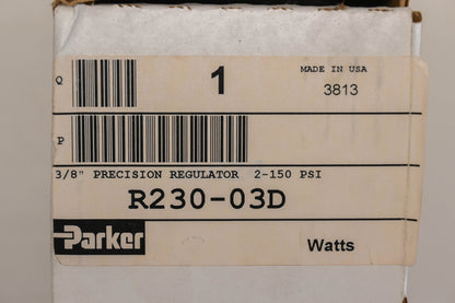 Parker R230-03D, 017945-002 3/8" Pneumatic Regulator Assembly NOS