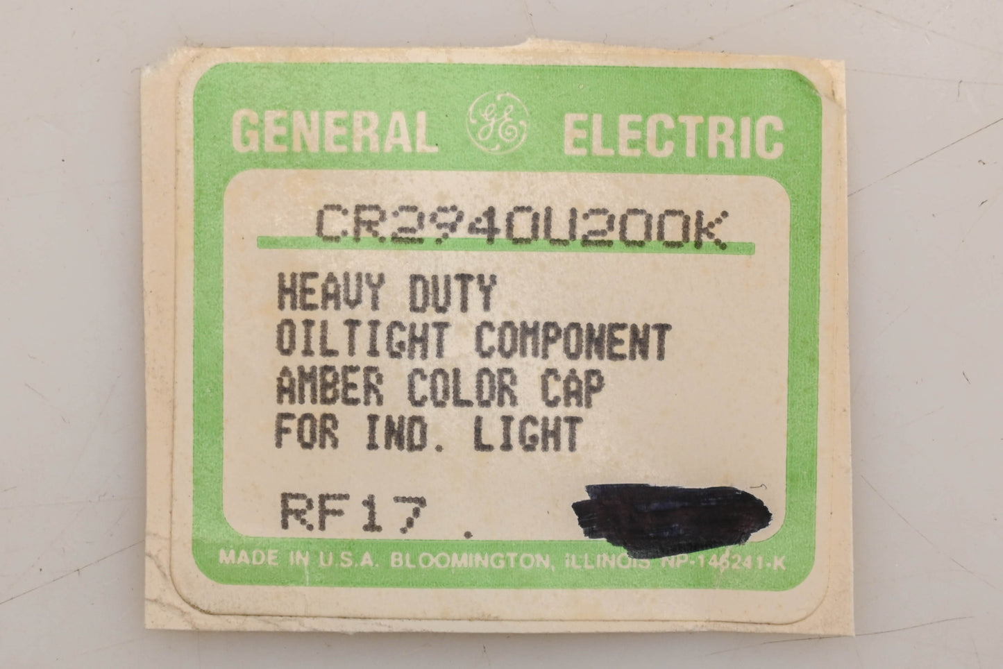 GE CR2940U200K Yellow Indicator Light Caps Qty 4 NOS