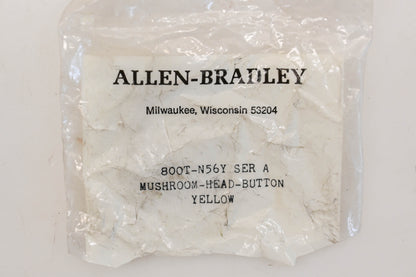 Allen Bradley 800T-N56Y SER A Yellow Mushroom Head Button