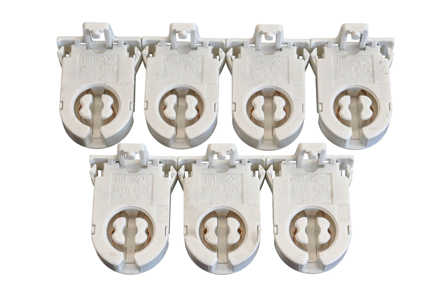 Keystone KT-SOCKET-T8-U-S, DAE-59 660A-600V Short Lamp Sockets Qty 7 NOS