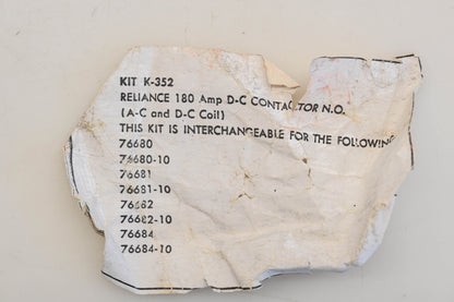 Reliance K-352 180A Contact Kit NOS