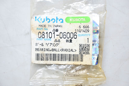 Kubota 08101-06006 Radial Ball Bearing NOS