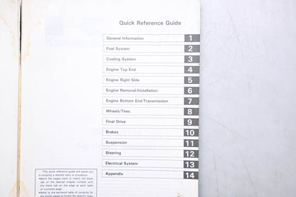 OEM Kawasaki 99924-1101-01 KX125 KX250 KX500 Service Manual