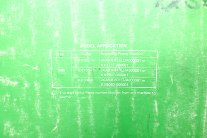 OEM Kawasaki 99924-1101-01 KX125 KX250 KX500 Service Manual