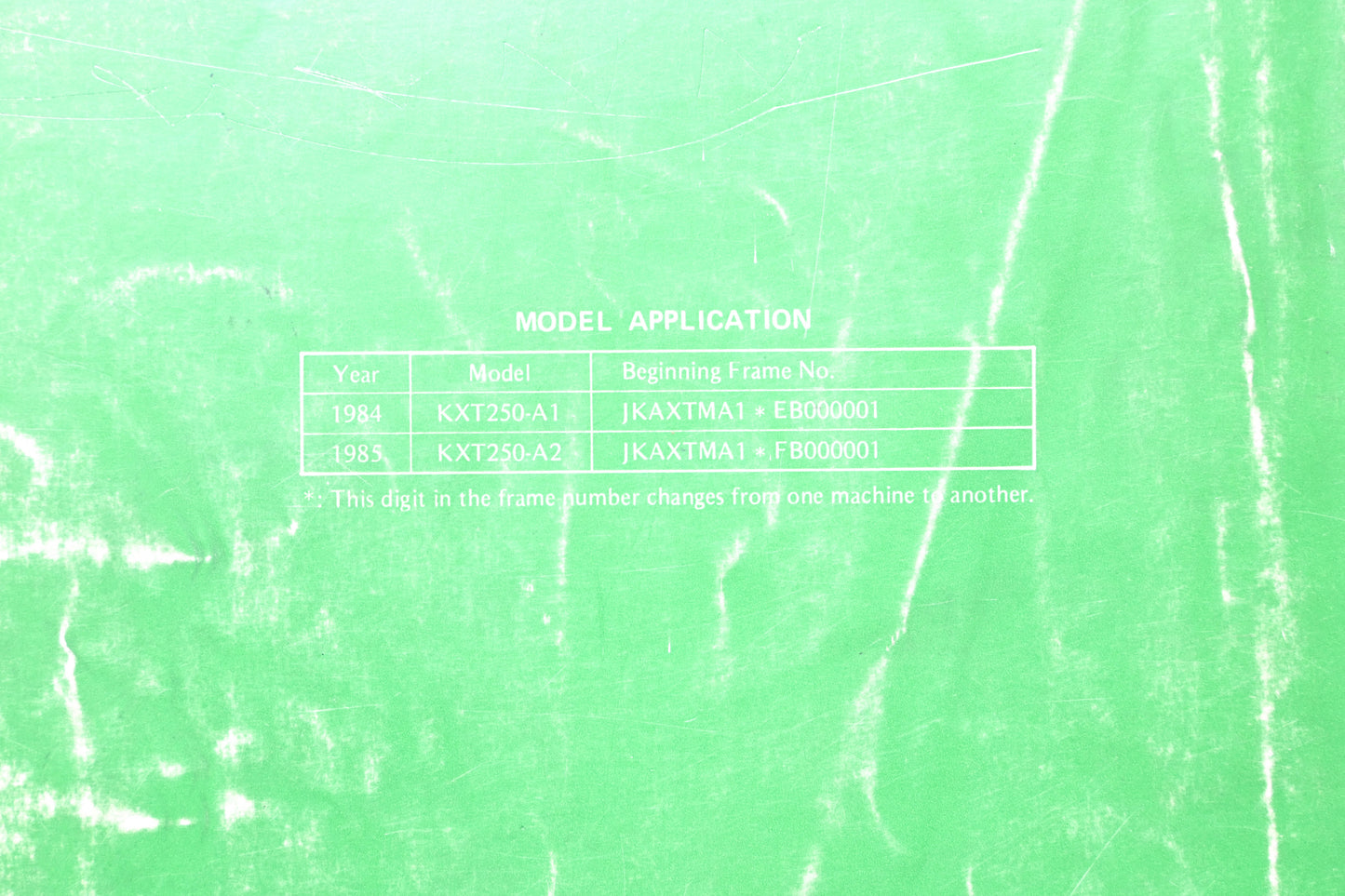 OEM Kawasaki 99924-1046-02 Tecate 250 Service Manual