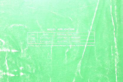 OEM Kawasaki 99924-1046-02 Tecate 250 Service Manual