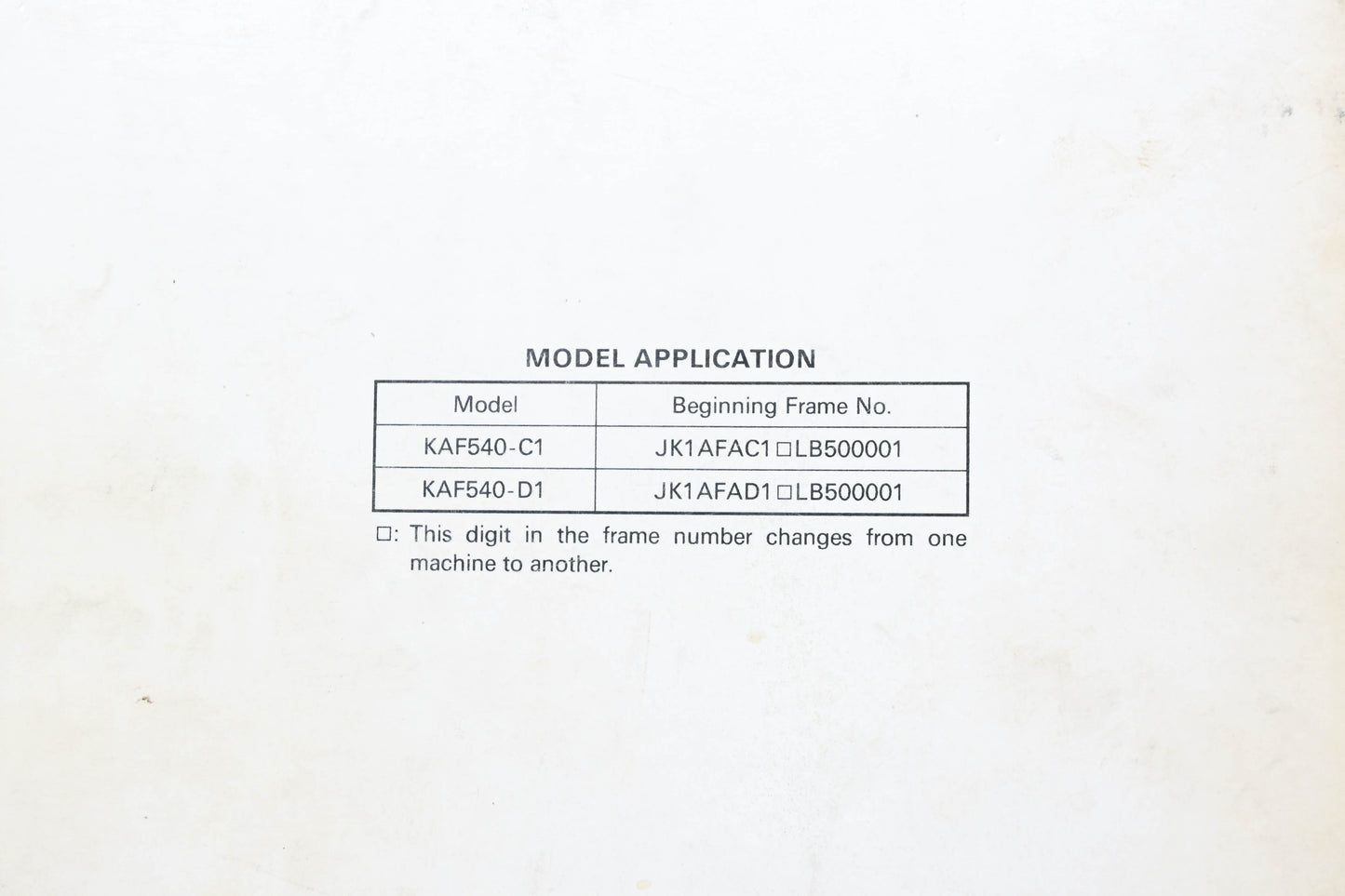 OEM Kawasaki 99924-1133-01 Mule 2010 & Mule 2020 Service Manual