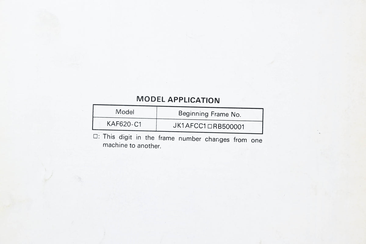 OEM Kawasaki 99924-1169-51 Mule 2500 Service Manual Supplement