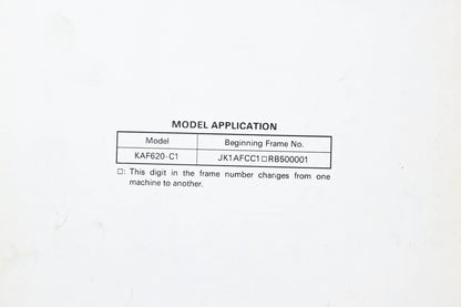 OEM Kawasaki 99924-1169-51 Mule 2500 Service Manual Supplement