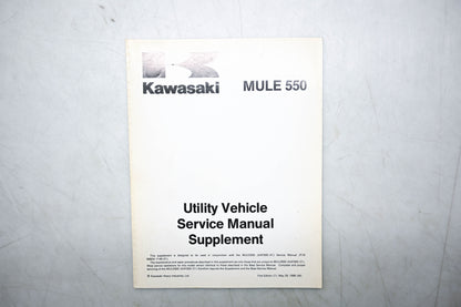 OEM Kawasaki 99924-1202-51 Mule 550 Service Manual Supplement