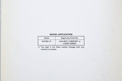 OEM Kawasaki 99924-1202-51 Mule 550 Service Manual Supplement