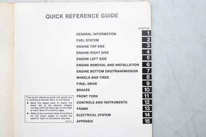 OEM Kawasaki 99963-0050-21 KLT250 Service Manual Supplement
