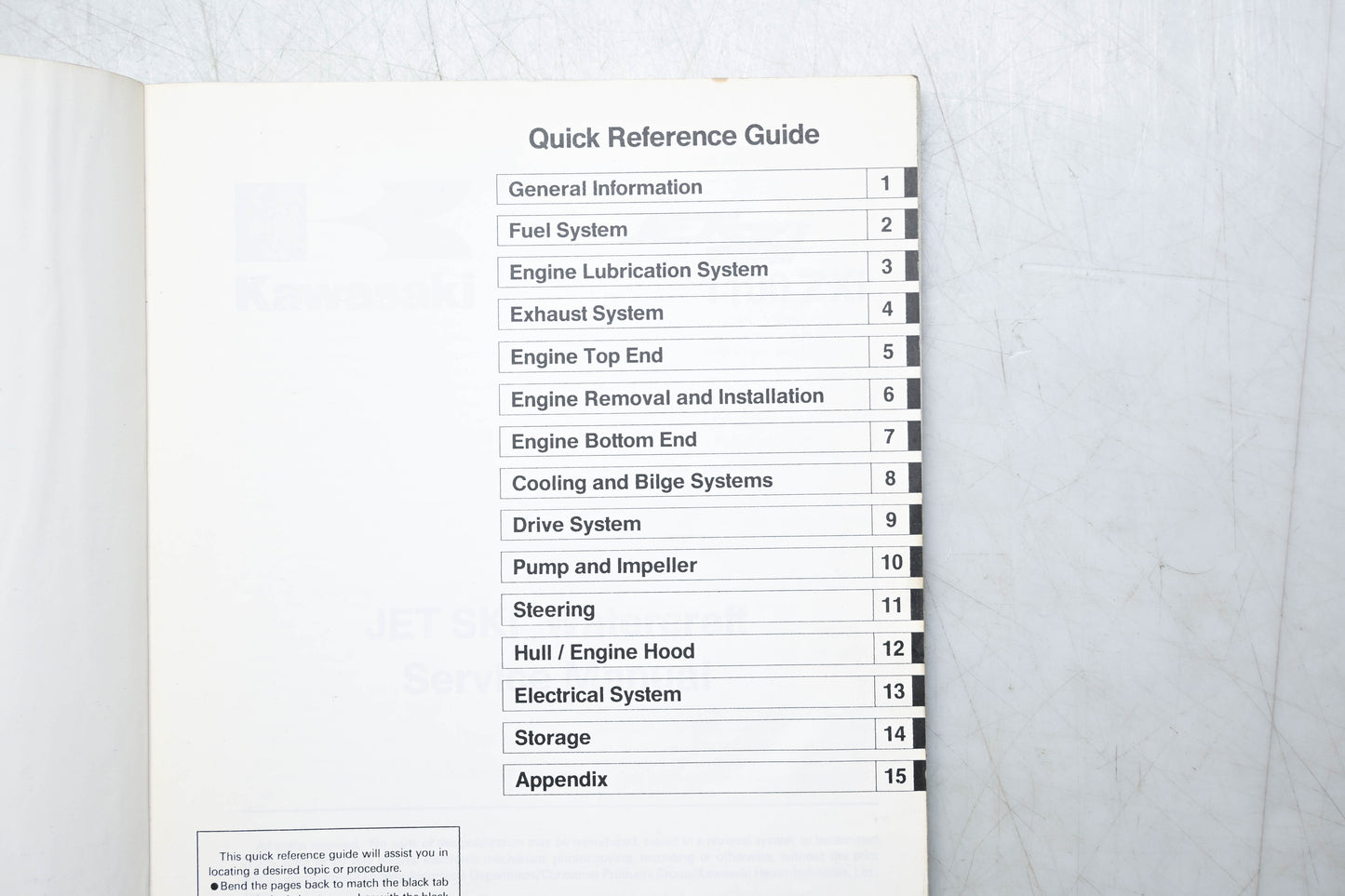 OEM Kawasaki 99924-1195-01 1100ZXi Jet Ski Service Manual