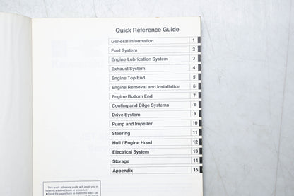 OEM Kawasaki 99924-1195-01 1100ZXi Jet Ski Service Manual