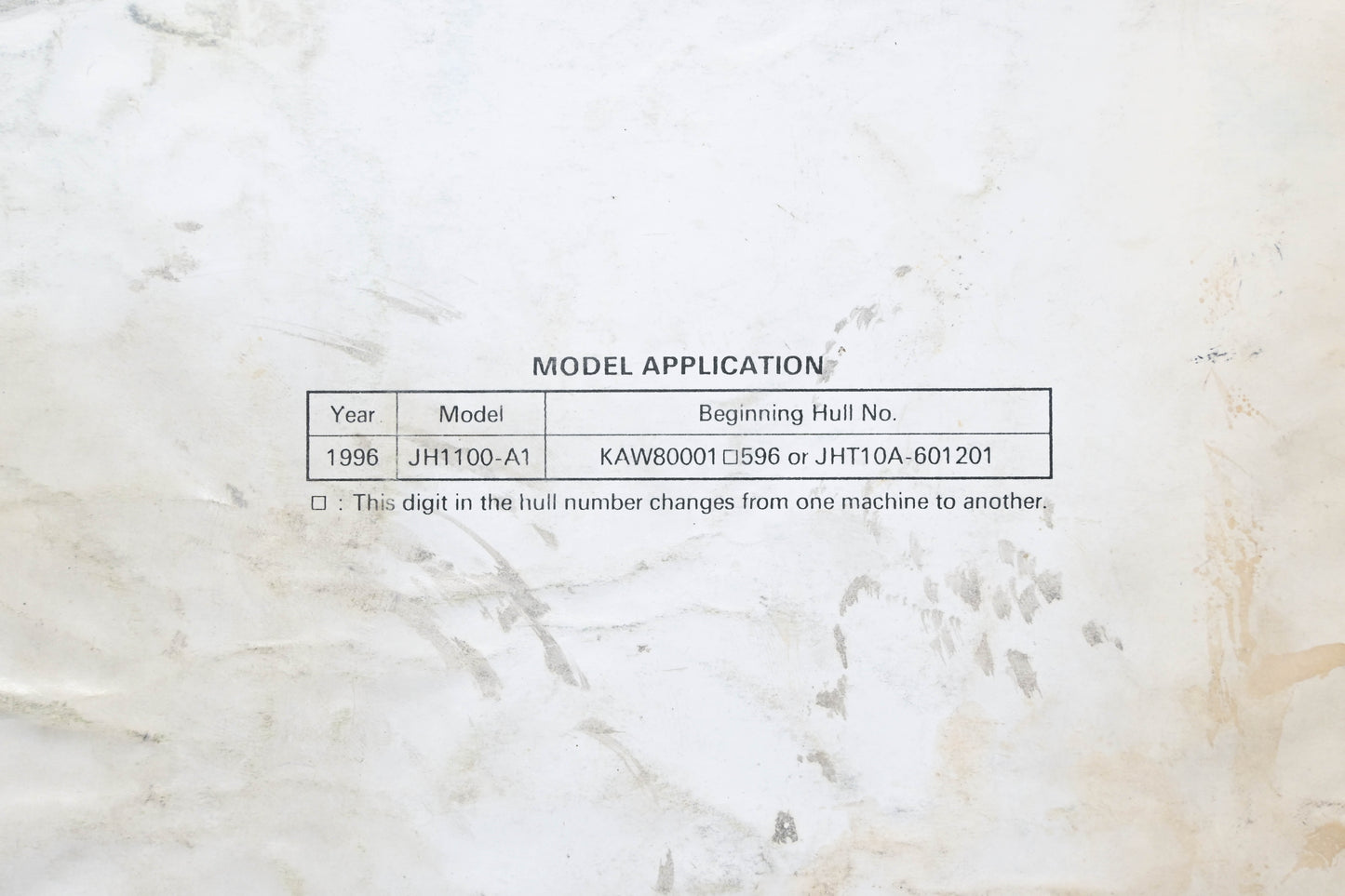OEM Kawasaki 99924-1195-01 1100ZXi Jet Ski Service Manual