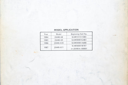 OEM Kawasaki 99924-1091-51 JS440 Service Manual Supplement