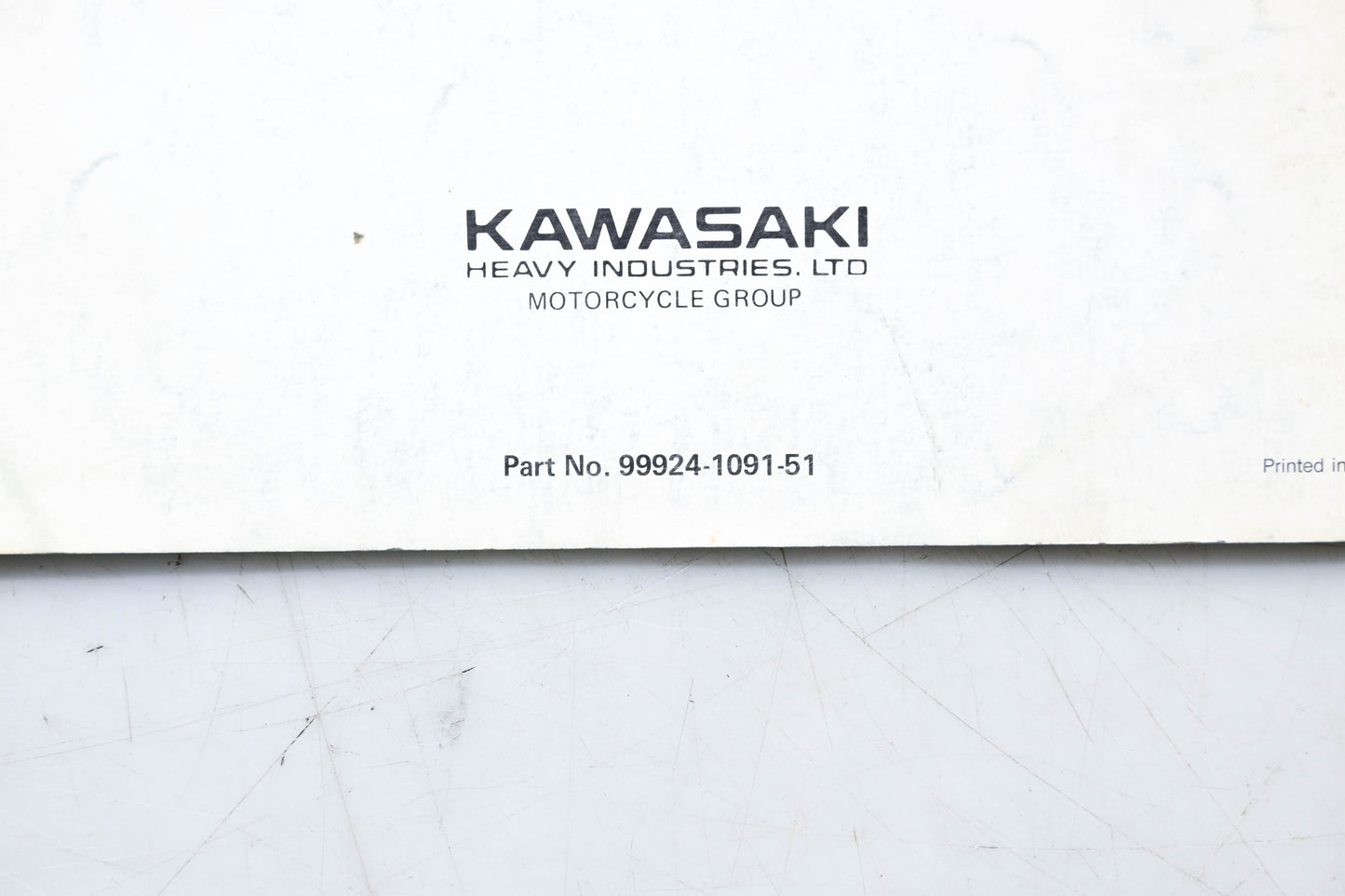 OEM Kawasaki 99924-1091-51 JS440 Service Manual Supplement