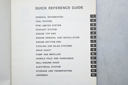 OEM Kawasaki 99924-1120-01 Jet Ski 550SX Service Manual