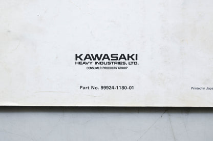 OEM Kawasaki 99924-1180-01 Jet Ski XiR Service Manual