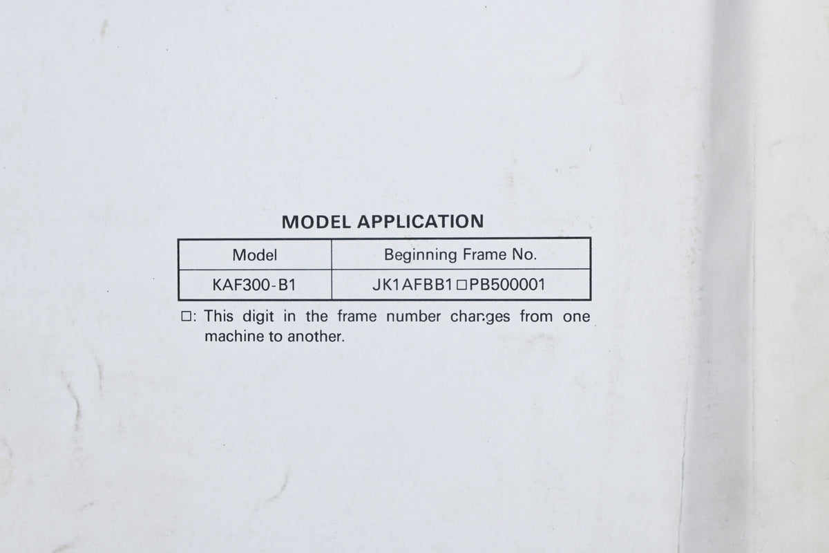 OEM Kawasaki 99924-1167-51 Mule 500 Service Manual Supplement