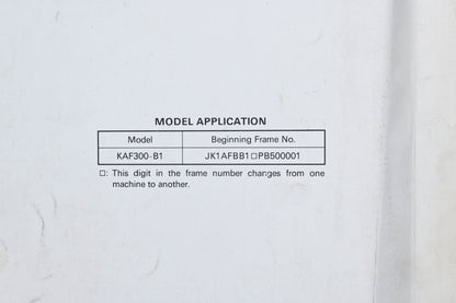 OEM Kawasaki 99924-1167-51 Mule 500 Service Manual Supplement